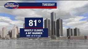 Slightly warmer but cloudy Tuesday expected