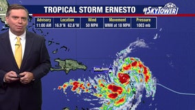 Tropical Storm Ernesto makes way through Caribbean