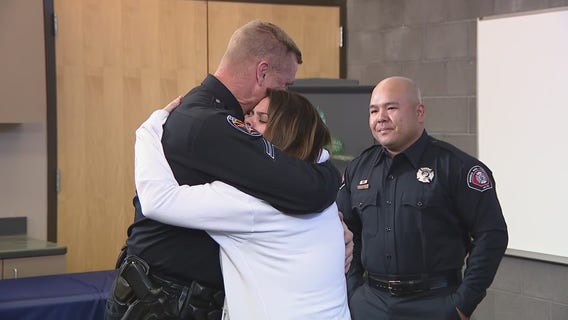 Woman pulled from burning truck meets her rescuers