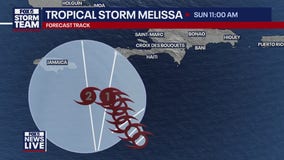 Tracking the tropics: Uncertainty with where Tropical Storm Melissa will go