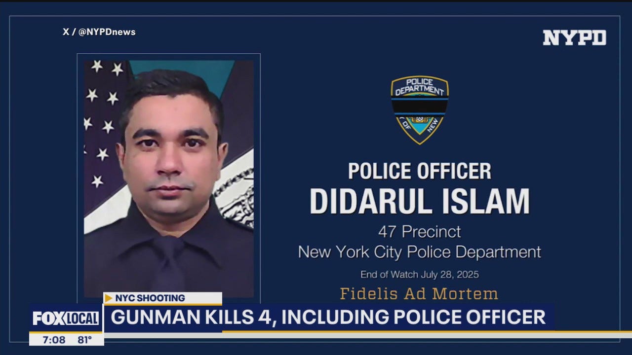Shooting in Midtown Manhattan Kills Four Including Off-Duty NYPD Officer