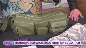 Handcrafted bags made from apple leather with La Paisa