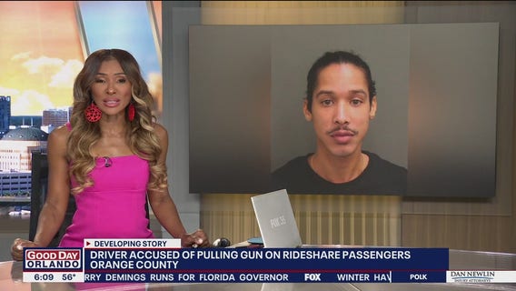 Driver accused of pulling gun on rideshare passengers