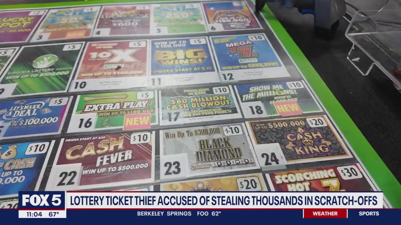 Man Arrested for Stealing Lottery Tickets in Virginia