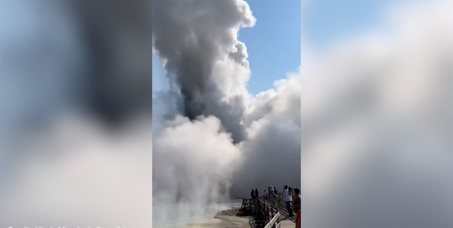 Watch: Yellowstone’s Biscuit Basin explosion sends debris skyward