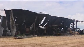 Fire destroyed buildings at Southern Hill Farms