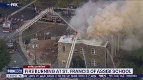 Fire burning at St. Francis of Assisi School