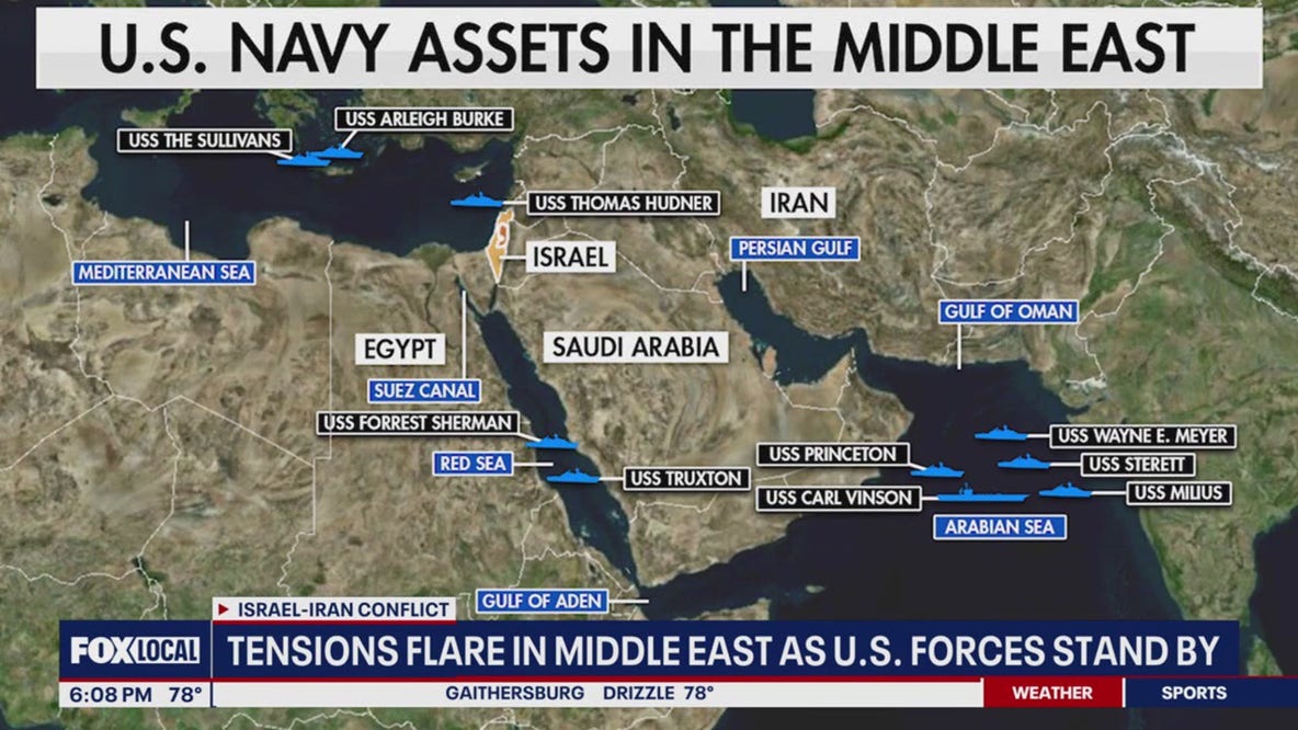 US troops remain on standby as Israel, Iran continue to trade fire