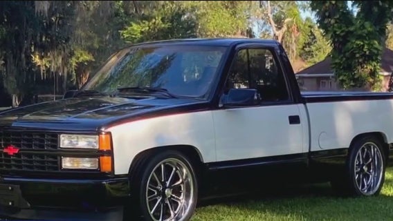 Dale Earnhardt Silverado & pet stroller for therapy dogs