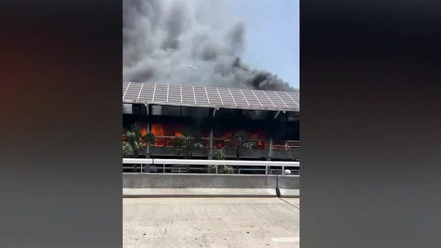 Jacksonville airport reopens after vehicle fire in parking garage, officials say