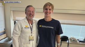 University of Michigan freshman saved from sudden cardiac arrest, now helps others