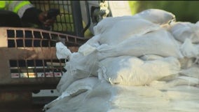 Sandbag distribution at Seminole County park