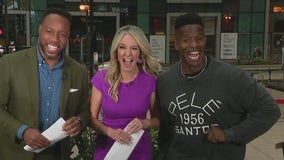 Jokes and laughs with Godfrey on the plaza