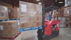 Inside the Second Harvest Food Bank in Irvine