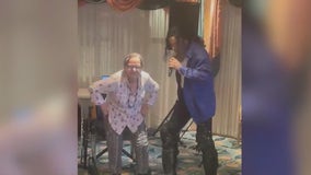 Orland Park nursing home resident steals the show during Michael Jackson impersonator visit