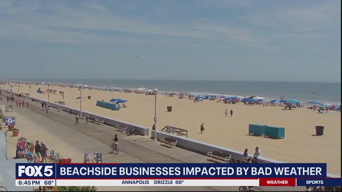 Beachside businesses impacted by bad weather