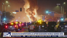 Chaos in Downtown LA after Dodgers World Series win