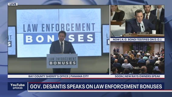 Gov. DeSantis awards bonuses to law enforcement recruits