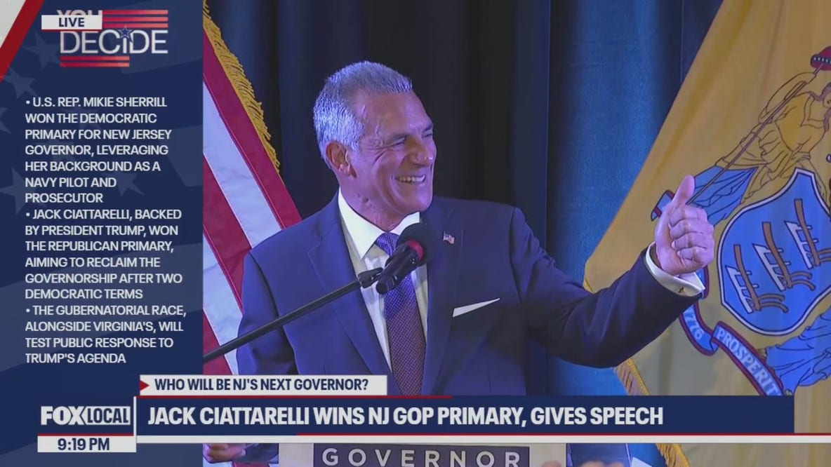 Jack Ciattarelli wins NJ GOP primary election for gov