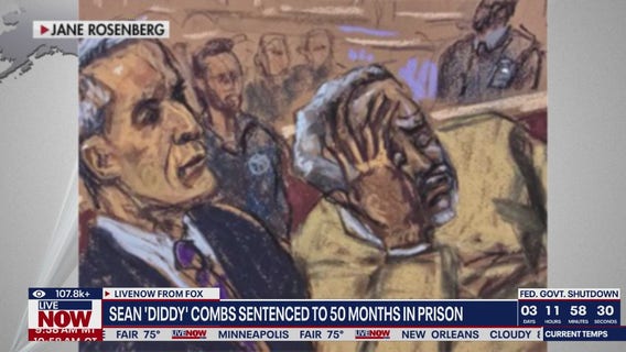 Diddy gets 50 months, sentencing sketeches released