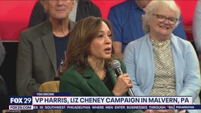 Kamala Harris and Liz Cheney team up for campaign in Malvern