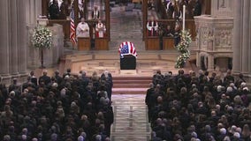 President Jimmy Carter's funeral: Casket brought into cathedral [RAW]