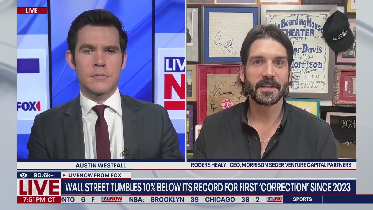 Wall street tumbles 10 below its record livenow from fox