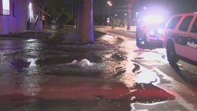 Water main break flooded streets in downtown Phoenix