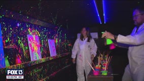 Glow in the dark painting adventure in Tampa