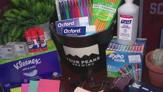 Four Peaks for Teachers donates school supplies