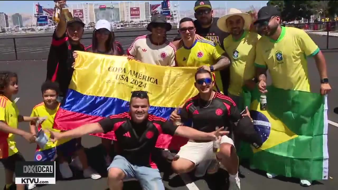 Fans travel from around the world to watch Brazil vs. Colombia