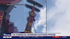 Virginia carnival worker catches phone dropped on ride