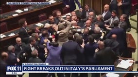 Fight breaks out at Italy's parliament