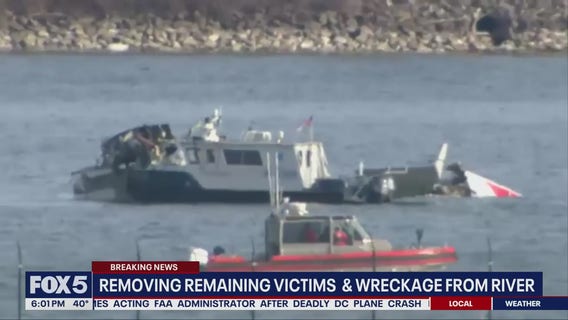 55 victims positively identified following deadly DC plane crash; aircraft to be lifted Monday