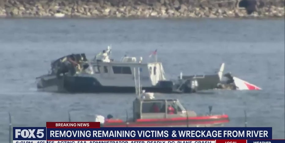 55 victims positively identified following deadly DC plane crash; aircraft to be lifted Monday