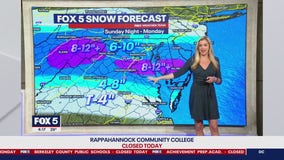 DC snow forecast: Heavy snowfall moving across the DMV