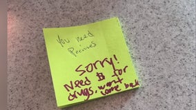 Thief leaves apology note after breaking in