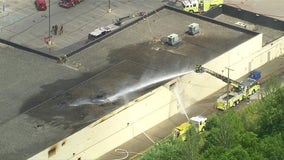 SkyFOX at scene of Monroe fire