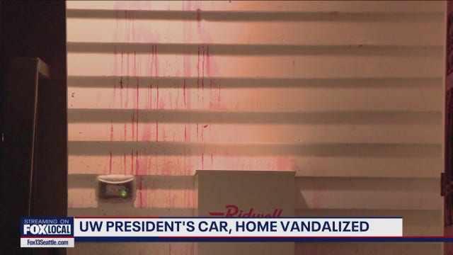 UW president's car, home vandalized