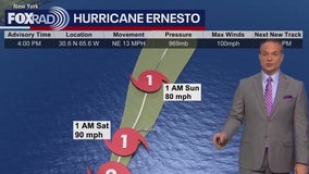 Ernesto continues track toward Bermuda