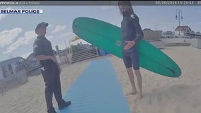 Belmar police bodycam video in surfer arrest