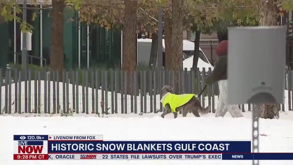 Historic snowstorm blankets Gulf Coast