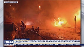 Crews investigating fire at apartment construction site in Seattle