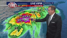 Debby dumps up to 13 inches of rain