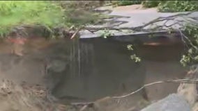 Lake County road washed away by Hurricane Milton