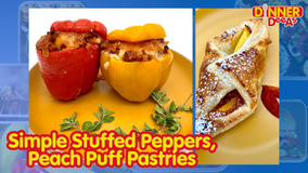 Dinner DeeAs: Simple Stuffed Peppers,  Peach Puff Pastries