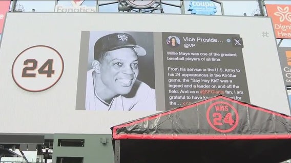 Oracle Park opens up for fans to pay tribute to  baseball great Willie Mays
