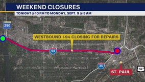 Twin Cities weekend road closures Sept.6-9