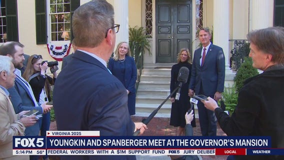 Youngkin, Spanberger meet at governor's mansion in Richmond