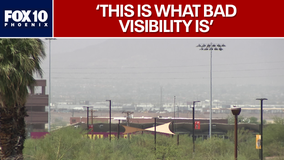 Why are skies hazy in the Phoenix area?
